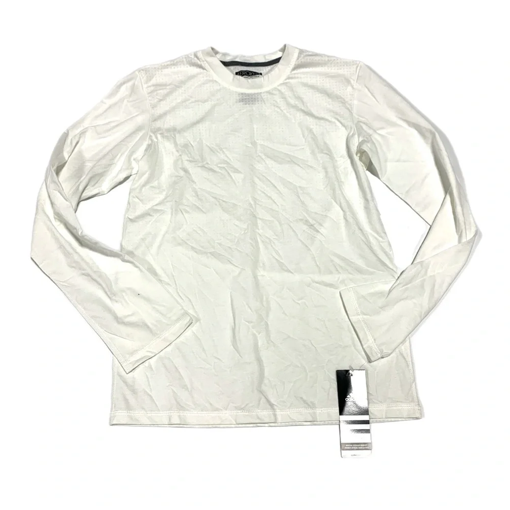 Adidas Men’s White Climacool White‎ Long Sleeve Shirt AreoKnit Small 2314